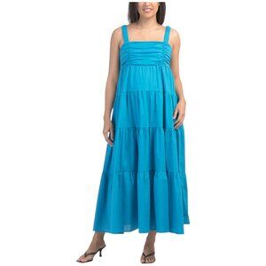 MAGARI Made In Italy Sleeveless Tiered Maxi Dress